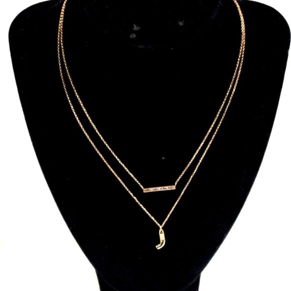 Elegant Gold-Tone Layered Initial Necklace, Stylish Personalized Women's Jewelry - Picture 1 of 10